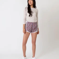 Track Short In Blue/Pink Multi Anthology Liberty Fabric -Modezzia Sales S55826 2