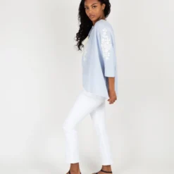 Calypso Shirt In Blue/White Stripe 8 Calypso Shirt In Blue/White Stripe -Modezzia Sales S56870 3