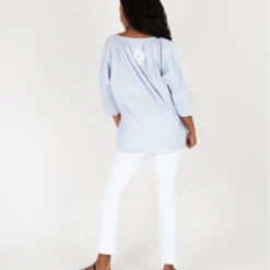 Calypso Shirt In Blue/White Stripe 9 Calypso Shirt In Blue/White Stripe -Modezzia Sales S56870 4