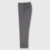 Pleated Dress Trouser In Mid-Grey High-Twist 2 Pleated Dress Trouser In Mid-Grey High-Twist -Modezzia Sales S57173 5