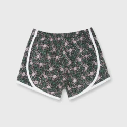 Track Short In Green/Pink Franklyn Liberty Fabric