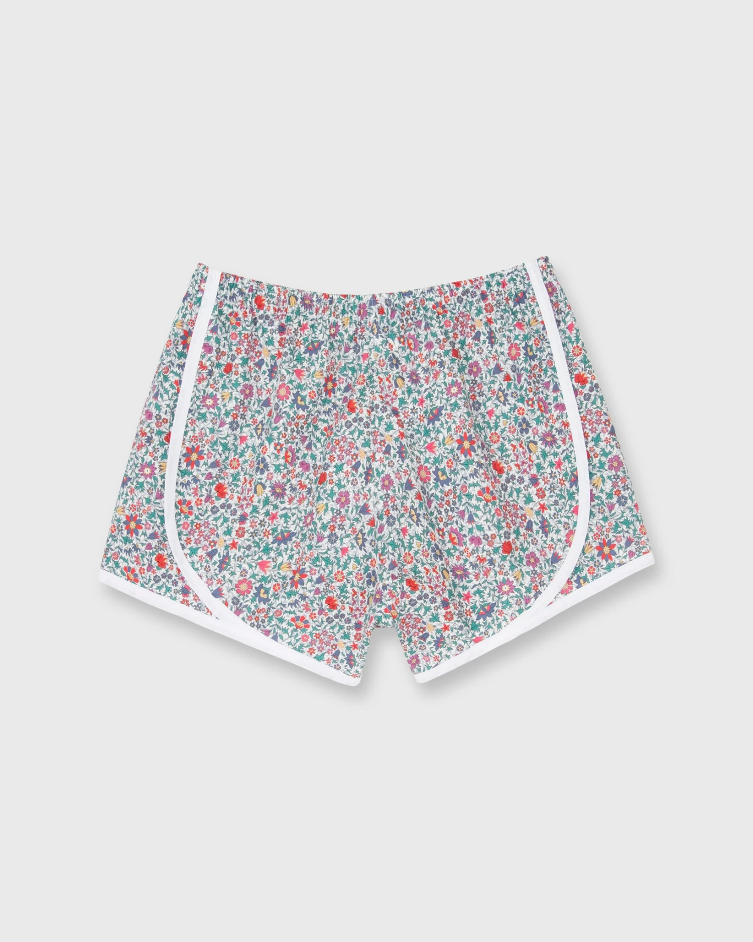 Track Short In Cyan Godinton Garden Liberty Fabric 3 Track Short In Cyan Godinton Garden Liberty Fabric