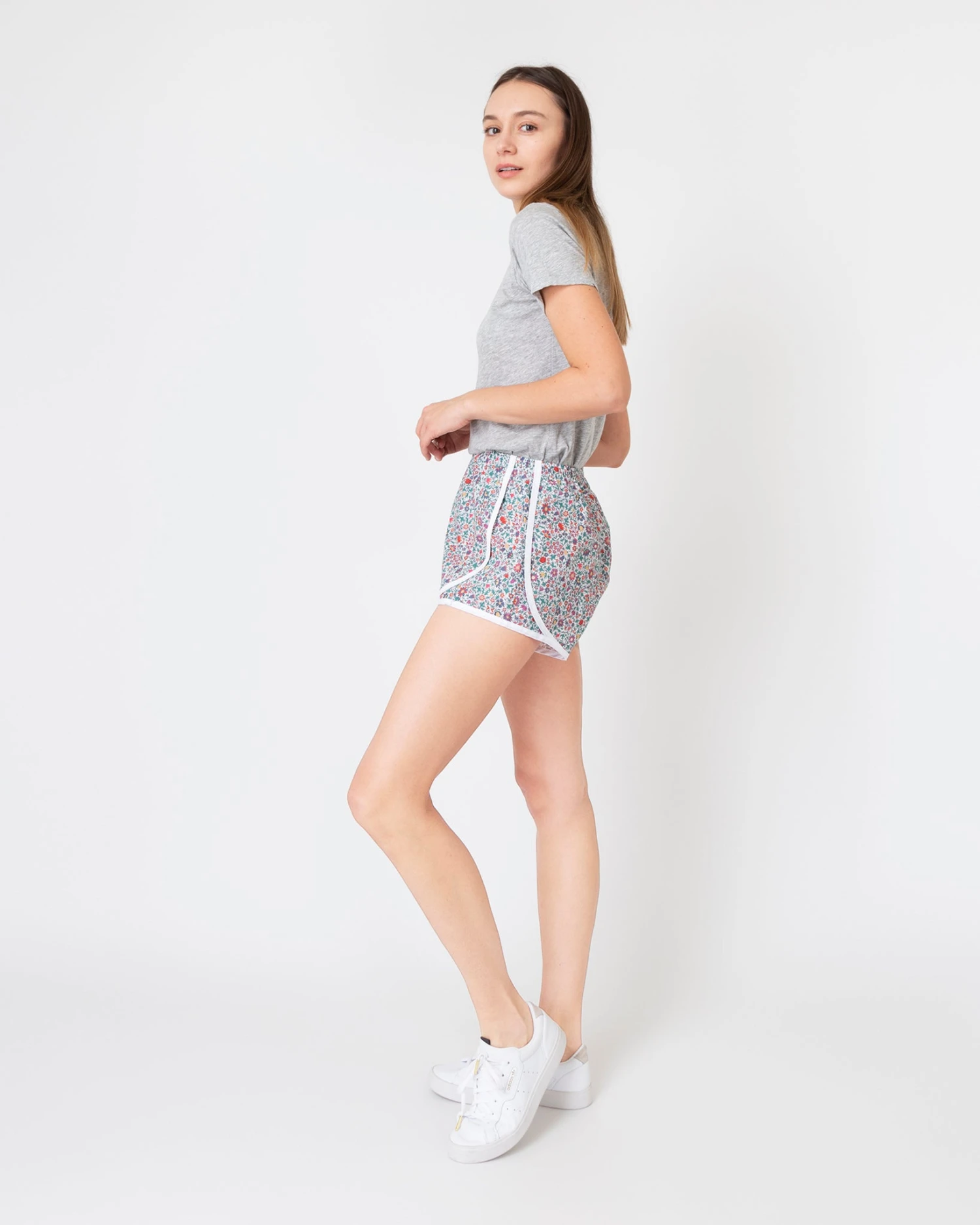 Track Short In Cyan Godinton Garden Liberty Fabric 5 Track Short In Cyan Godinton Garden Liberty Fabric - Image 3