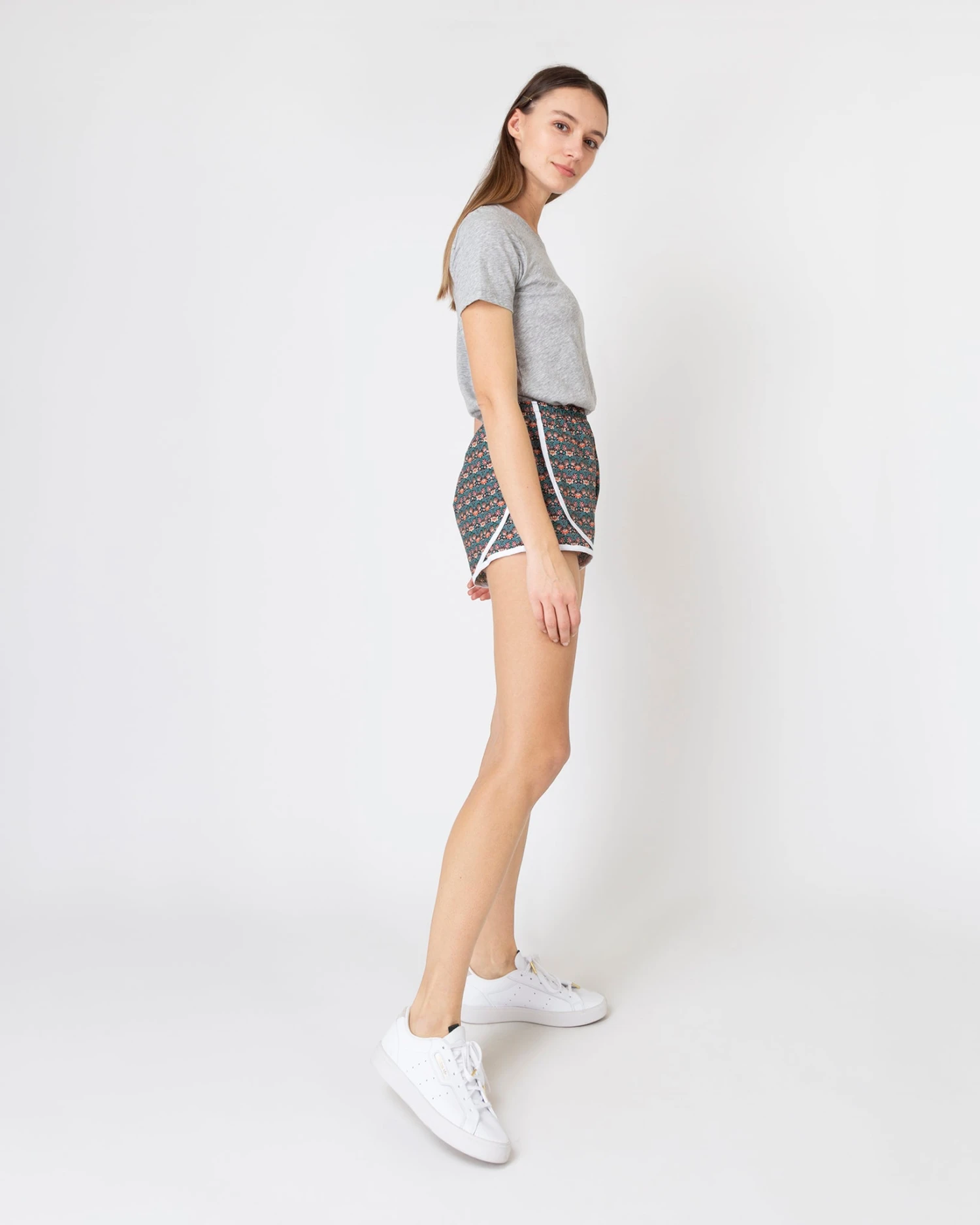 Track Short In Green Mallow Liberty Fabric 6 Track Short In Green Mallow Liberty Fabric - Image 4