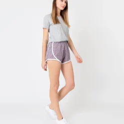 Track Short In Red/Turquoise Pepper Liberty Fabric -Modezzia Sales S57372 4