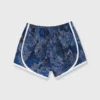 Track Short In Blue Regal Peony Liberty Fabric