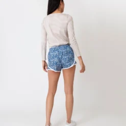 Track Short In Blue Virginia Meadow Liberty Fabric -Modezzia Sales S57375 4