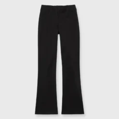 Faye Flare Cropped Pant In Black Bi-Stretch Tricotine