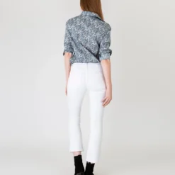 Tomboy Popover Shirt In Blue Multi June's Meadow Liberty Fabric 12 Tomboy Popover Shirt In Blue Multi June's Meadow Liberty Fabric -Modezzia Sales S57988 3