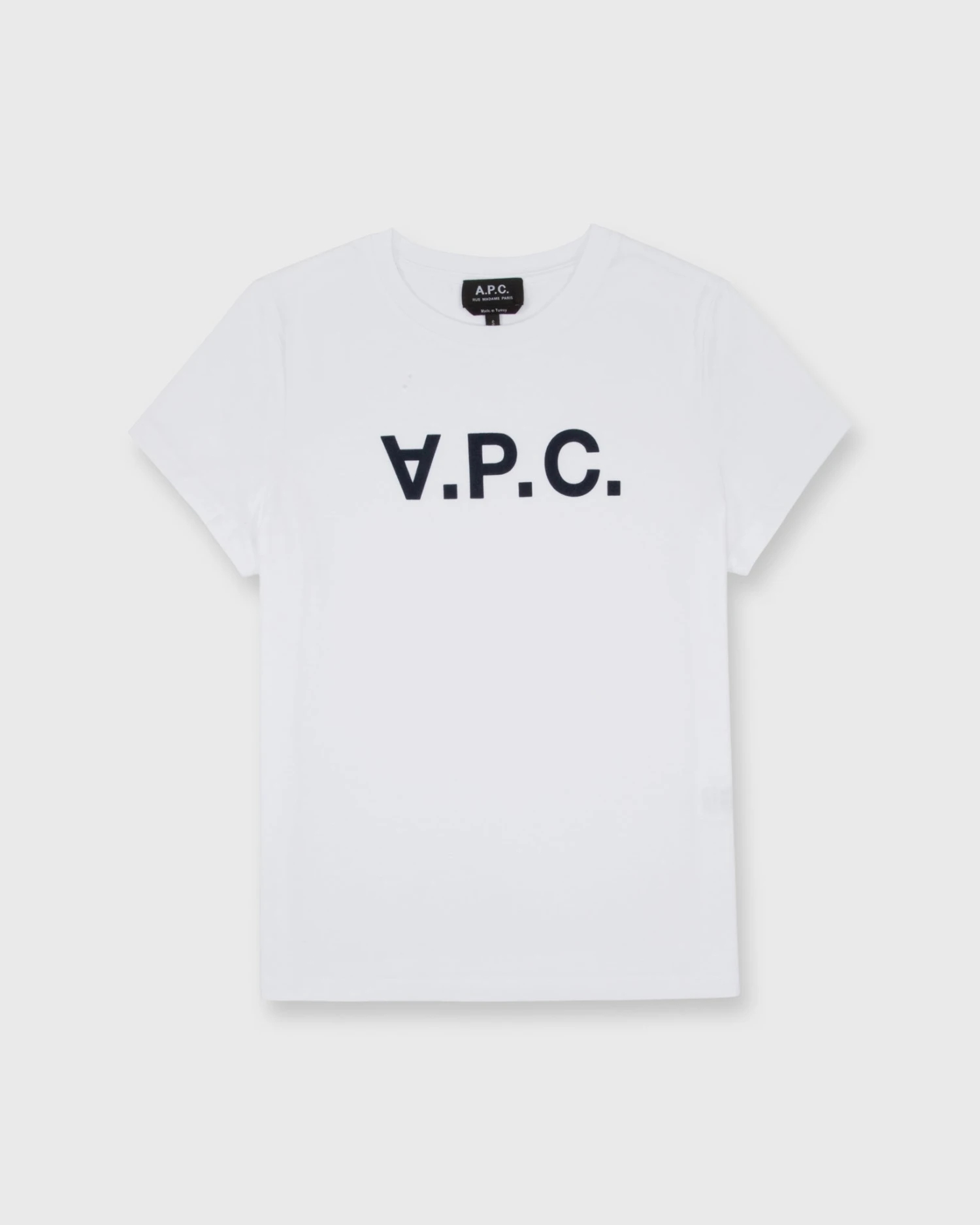 A.P.C. T-Shirt In Chalk/Navy 3 A.P.C. T-Shirt In Chalk/Navy
