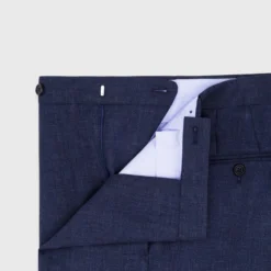 Pleated Dress Trouser In Air Force Blue High-Twist -Modezzia Sales S59551 3