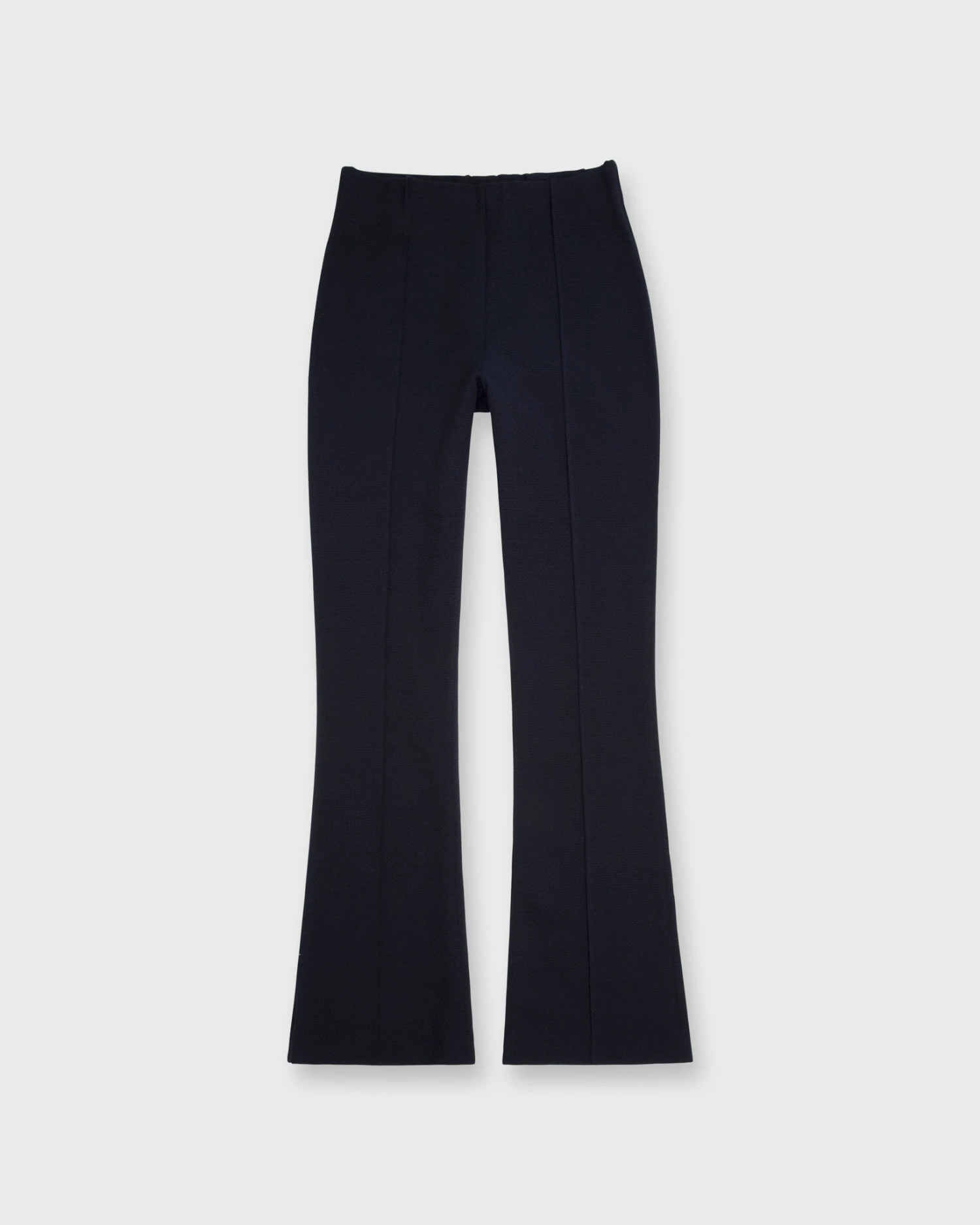 Faye Flare Cropped Pant In Ink Waffle Crepe 3 Faye Flare Cropped Pant In Ink Waffle Crepe
