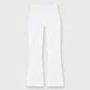 Faye Flare Cropped Pant In White Garment-Dyed Stretch Twill -Modezzia Sales S60050 1