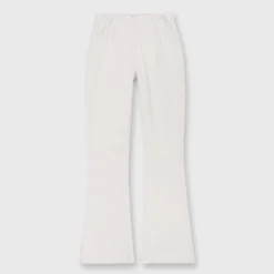 Faye Flare Cropped Pant In Khaki Stretch Twill