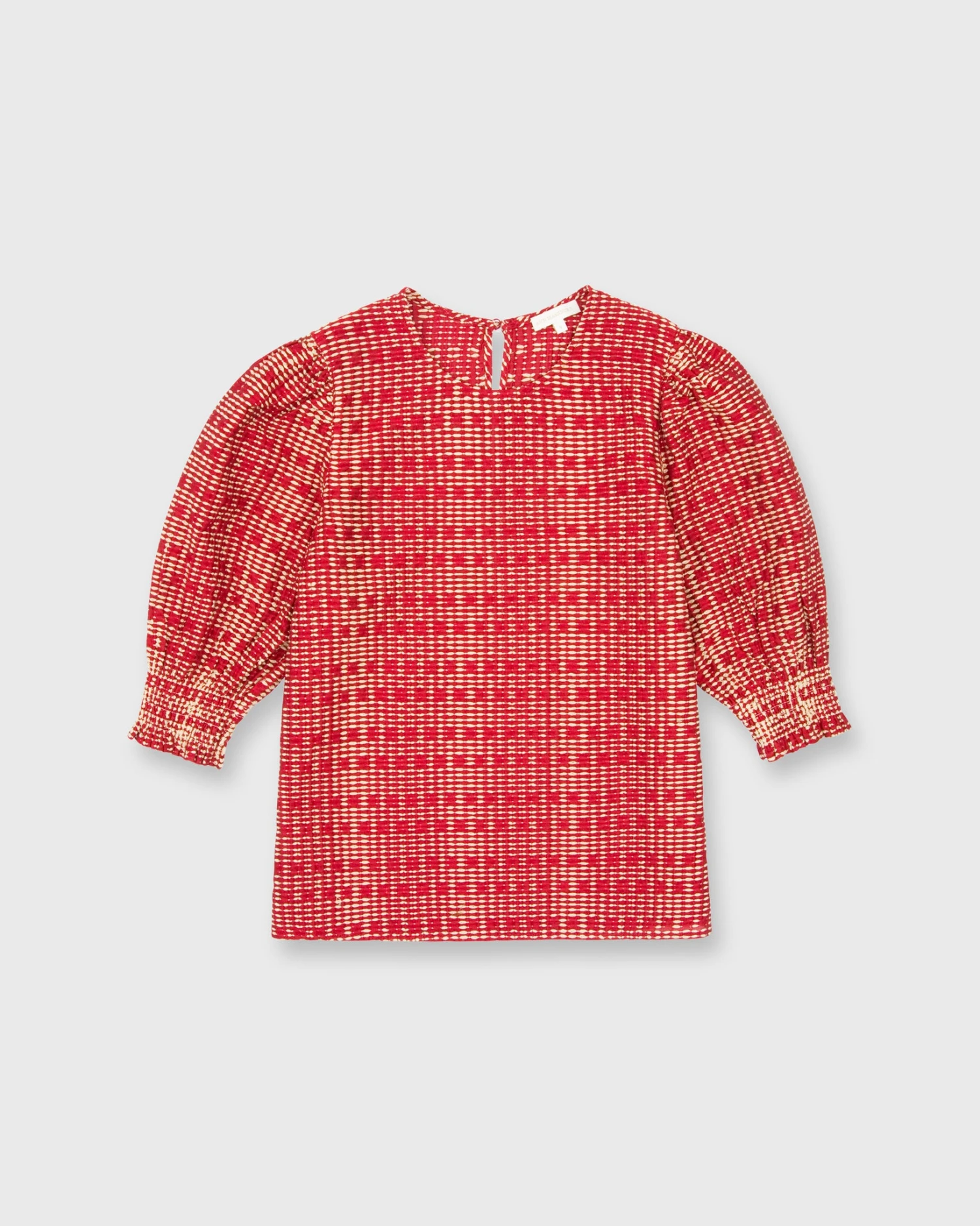 Renata Top In Red/Natural Rustic Jacquard 3 Renata Top In Red/Natural Rustic Jacquard