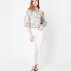 Anaya Popover Shirt In Multi Mary Liberty Fabric 12 Anaya Popover Shirt In Multi Mary Liberty Fabric -Modezzia Sales S62091 3