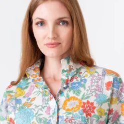 Anaya Popover Shirt In Multi Mary Liberty Fabric 16 Anaya Popover Shirt In Multi Mary Liberty Fabric -Modezzia Sales S62091 7