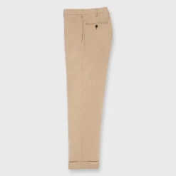 Dress Trouser In Camel Lightweight Twill