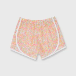 Track Short In Yellow/Pink Wiltshire Liberty Fabric