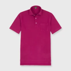 Short-Sleeved Polo In Brambleberry Pima Pique