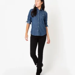 Western Shirt In 1-Year Indigo Denim -Modezzia Sales S64836 5