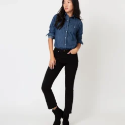 Western Shirt In 1-Year Indigo Denim -Modezzia Sales S64836 8