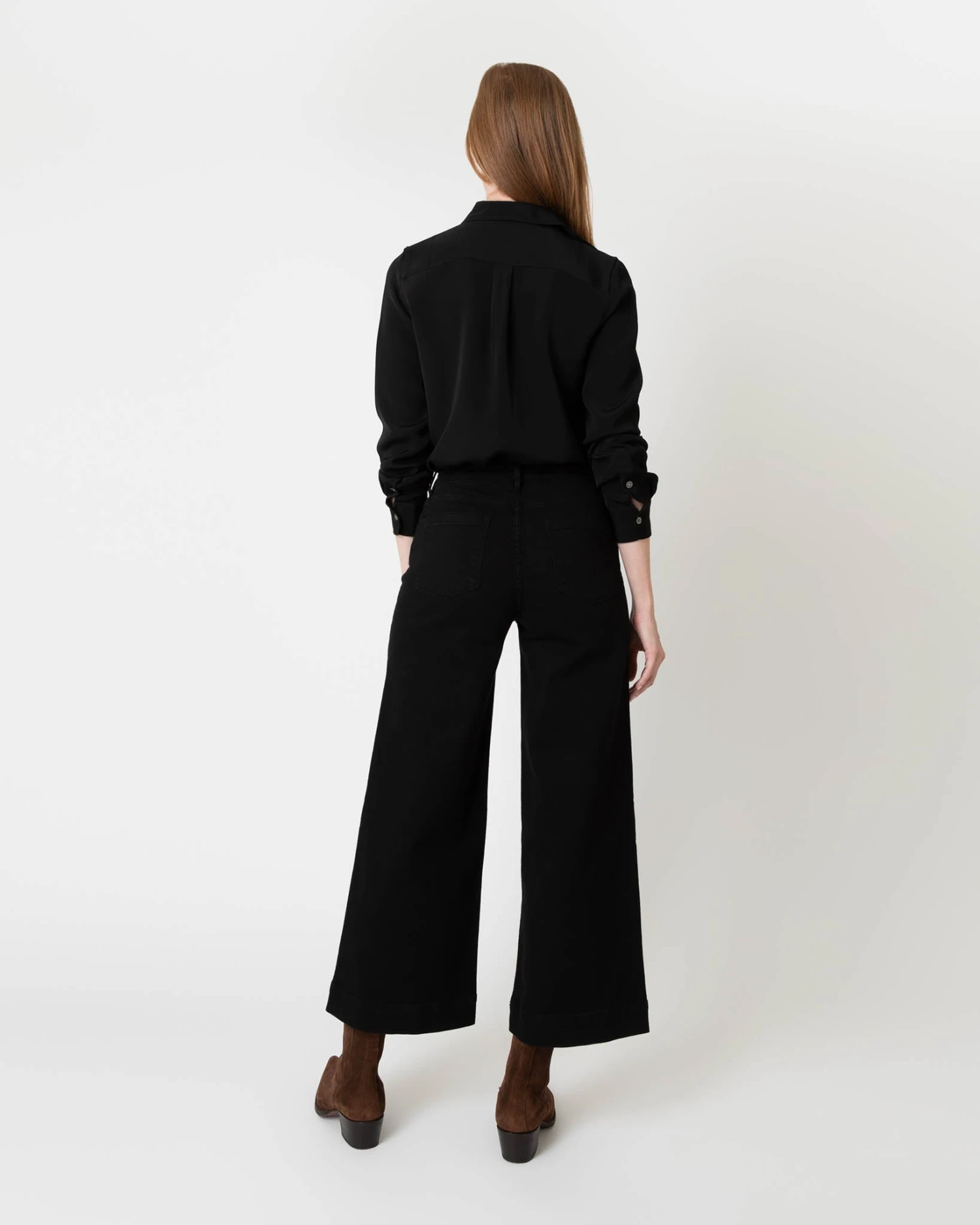 Icon Blouse In Black Silk Crepe De Chine 8 Icon Blouse In Black Silk Crepe De Chine - Image 6