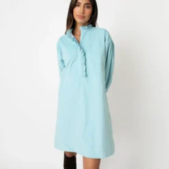 Adaline Dress In Skyline Stretch Cord -Modezzia Sales S64883 6