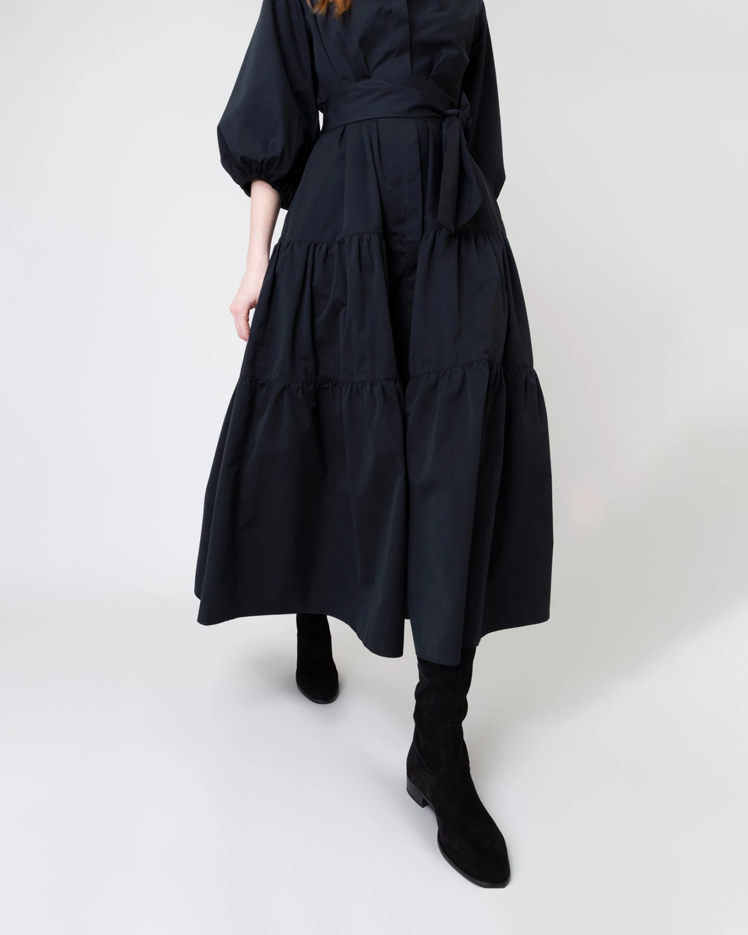 Isla Shirtdress In Black Poplin 8 Isla Shirtdress In Black Poplin - Image 6