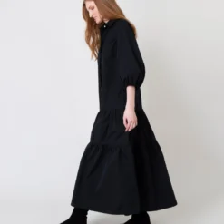 Isla Shirtdress In Black Poplin 19 Isla Shirtdress In Black Poplin -Modezzia Sales S64929 2