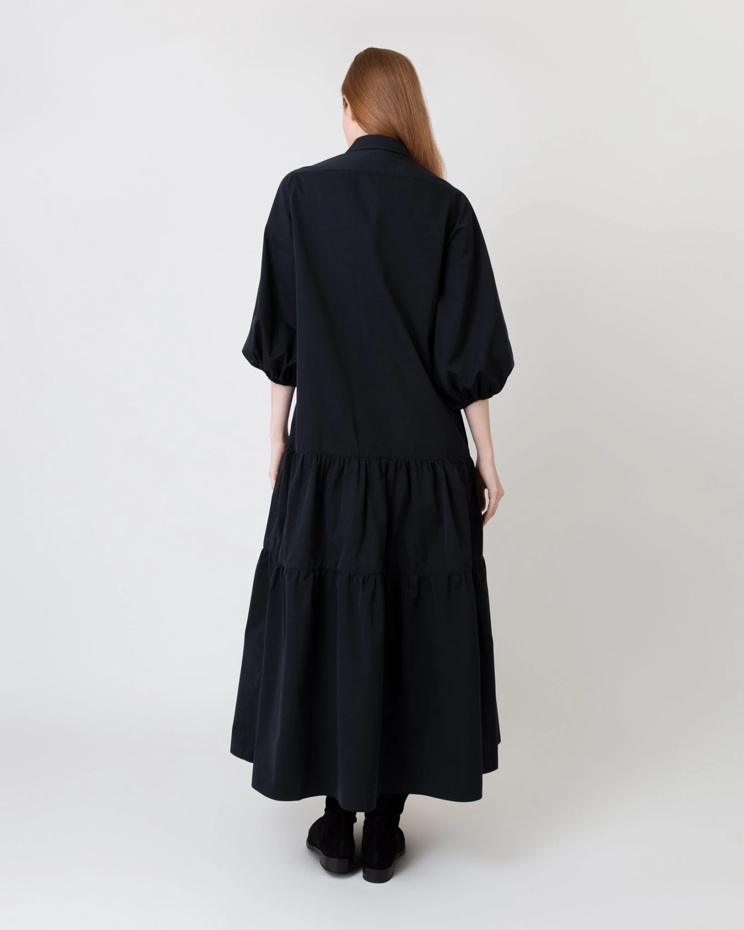 Isla Shirtdress In Black Poplin 11 Isla Shirtdress In Black Poplin - Image 9
