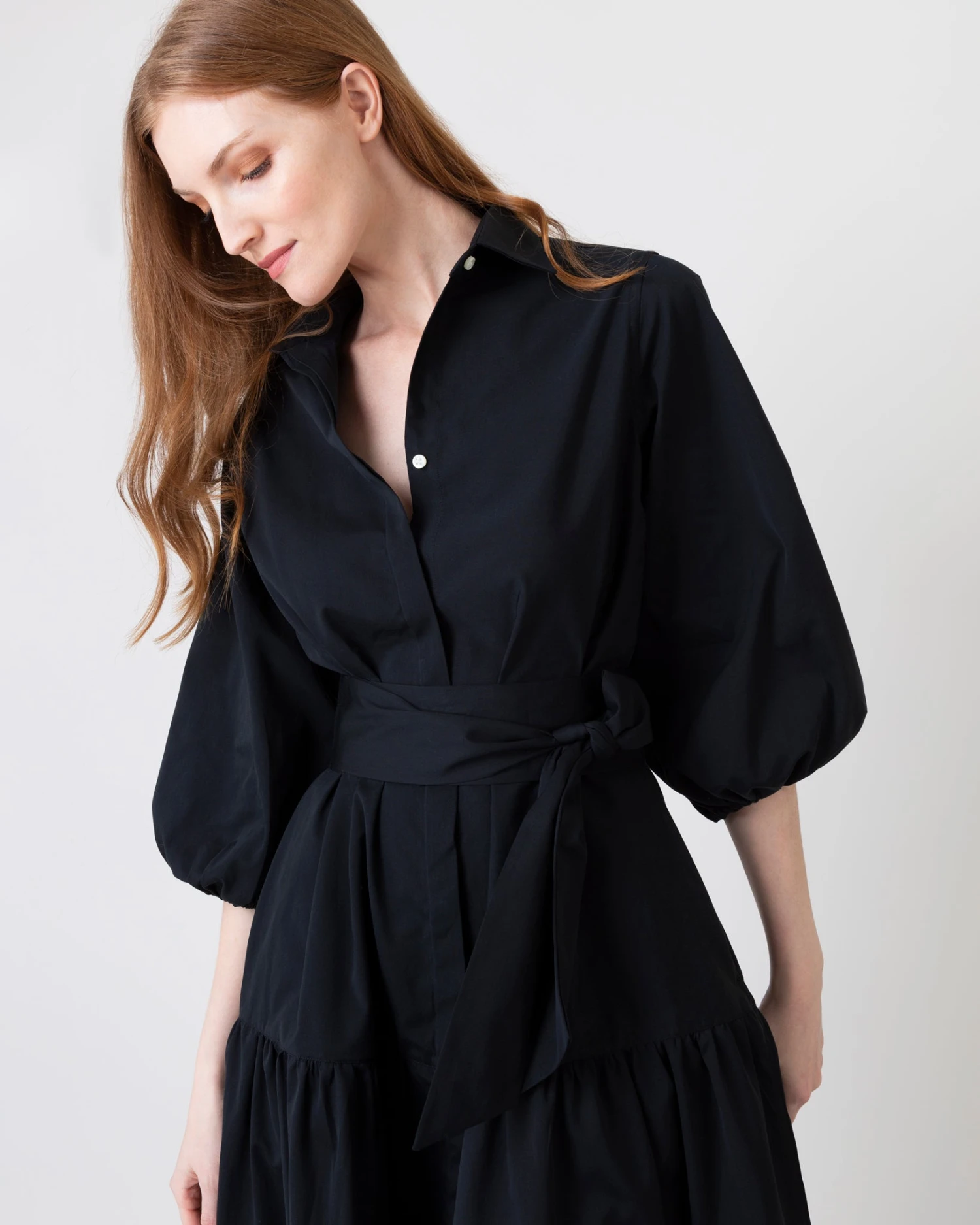 Isla Shirtdress In Black Poplin 7 Isla Shirtdress In Black Poplin - Image 5