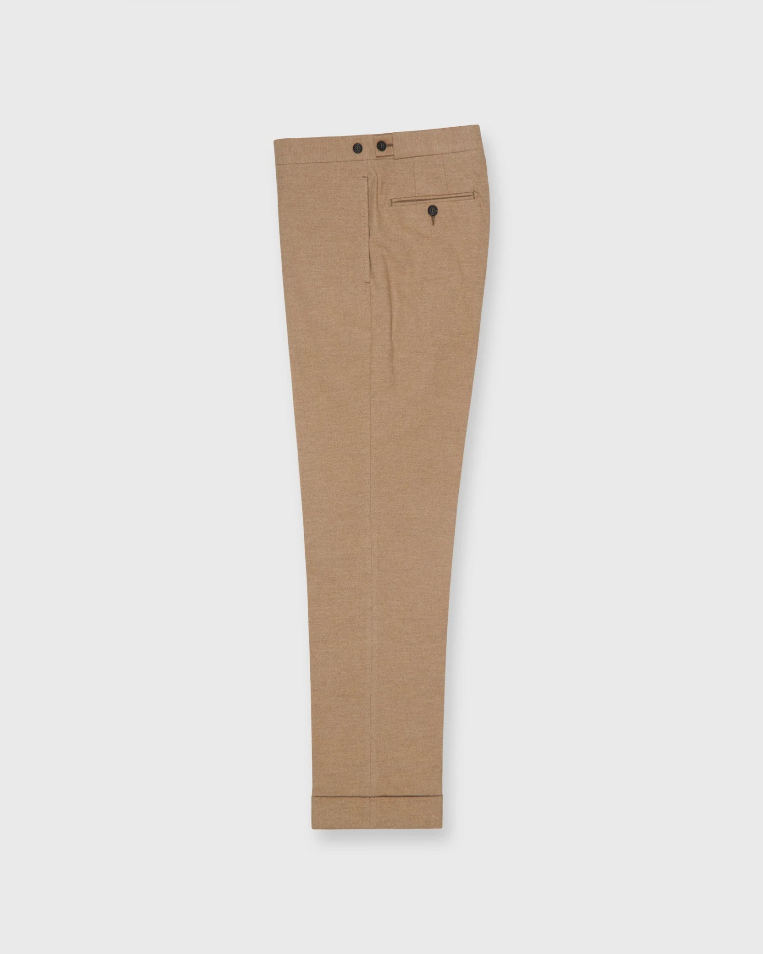 Side-Tab Dress Trouser In Camel Stretch Flannel 3 Side-Tab Dress Trouser In Camel Stretch Flannel