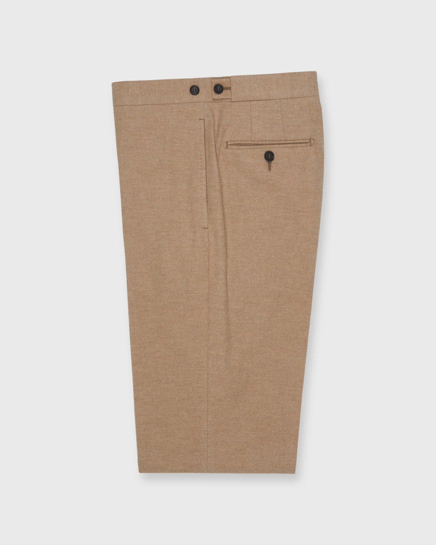 Side-Tab Dress Trouser In Camel Stretch Flannel 4 Side-Tab Dress Trouser In Camel Stretch Flannel - Image 2