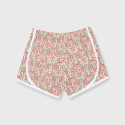 Track Short In Pink/Red Honeysuckle Liberty Fabric