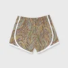 Track Short In Bordeaux Multi Paisley Park Liberty Fabric -Modezzia Sales S66239 1