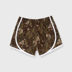 Track Short In Green/Brown Ivy Vine Liberty Fabric