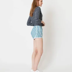 Track Short In Blue/Mint Betsy Berry Liberty Fabric -Modezzia Sales S66246 5