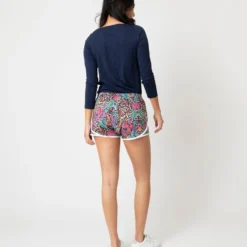 Track Short In Navy Multi Elm House Liberty Fabric 11 Track Short In Navy Multi Elm House Liberty Fabric -Modezzia Sales S66249 4