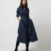 Classic Shirtwaist Dress In Blackwatch Poplin 2 Classic Shirtwaist Dress In Blackwatch Poplin -Modezzia Sales S67267 694