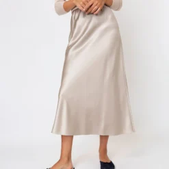 Mare Slip Skirt In Birch Silk 11 Mare Slip Skirt In Birch Silk -Modezzia Sales S67278 7