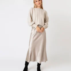 Mare Slip Skirt In Birch Silk 14 Mare Slip Skirt In Birch Silk -Modezzia Sales S67278 V2 1