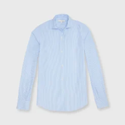 Understudy Shirt In Sky Bengal Stripe Poplin