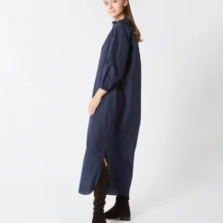 Popover Kamille Dress In Navy Habotai -Modezzia Sales S67289 2