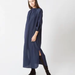 Popover Kamille Dress In Navy Habotai -Modezzia Sales S67289 3