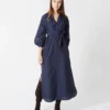 Popover Kamille Dress In Navy Habotai 1 Popover Kamille Dress In Navy Habotai -Modezzia Sales S67289 4