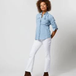 Western Shirt In Extra Lightwash Denim 16 Western Shirt In Extra Lightwash Denim -Modezzia Sales S67299 6 624a6c57 d851 40bf 8cf4 99e996df40be