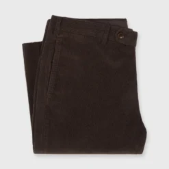 Garment-Dyed Sport Trouser In Chocolate Corduroy -Modezzia Sales S68081 2