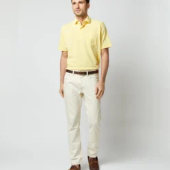 Short-Sleeved Polo In Canary Pima Pique -Modezzia Sales S68634 61