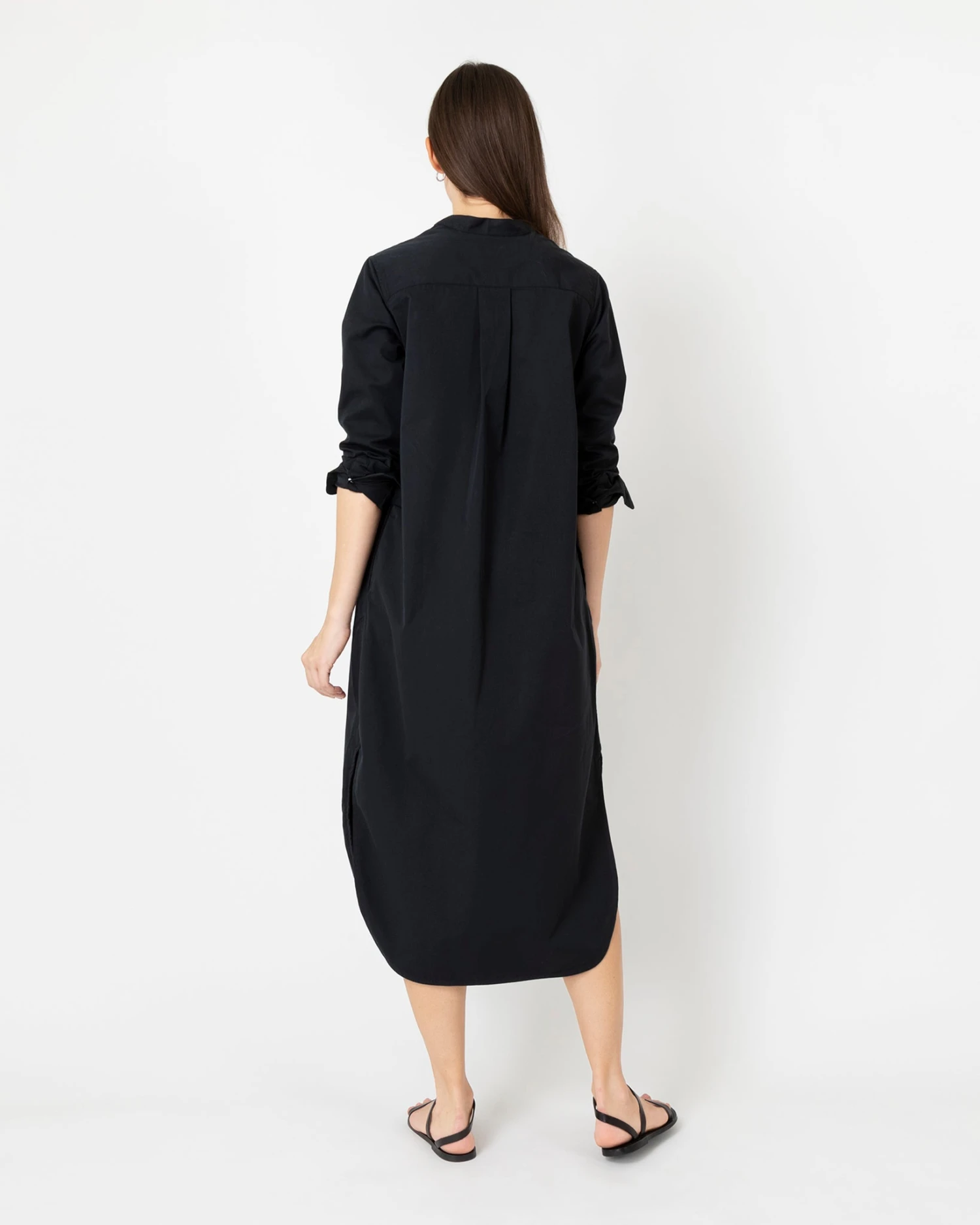 Nyala Dress In Black Poplin 9 Nyala Dress In Black Poplin - Image 7